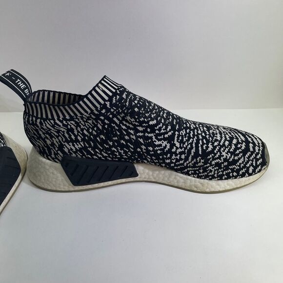 Adidas Boost Mens Sz 13 NMD City Sock 2 Zebra Slip On Shoes - Picture 6 of 8